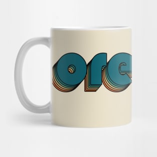 Oregon // Oregon Retro Rainbow Typography Style // 70s Mug
